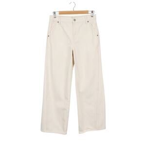 J.Crew Utility Low Rise Wide Leg Jean Ecru Wash Size 27 NWOT